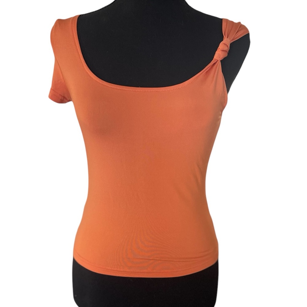 NWOT Orange asymmetrical top size small.